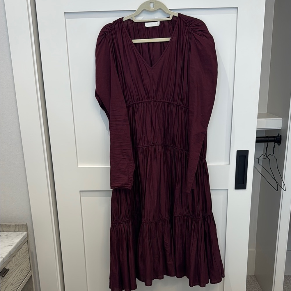 Elegant Burgundy Dress